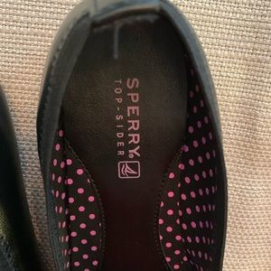 Girls Sperry Black Ballet Flats